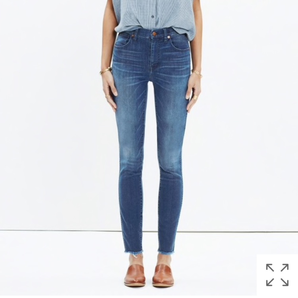 Madewell 10” high-rise skinny jeans in lynda wash
